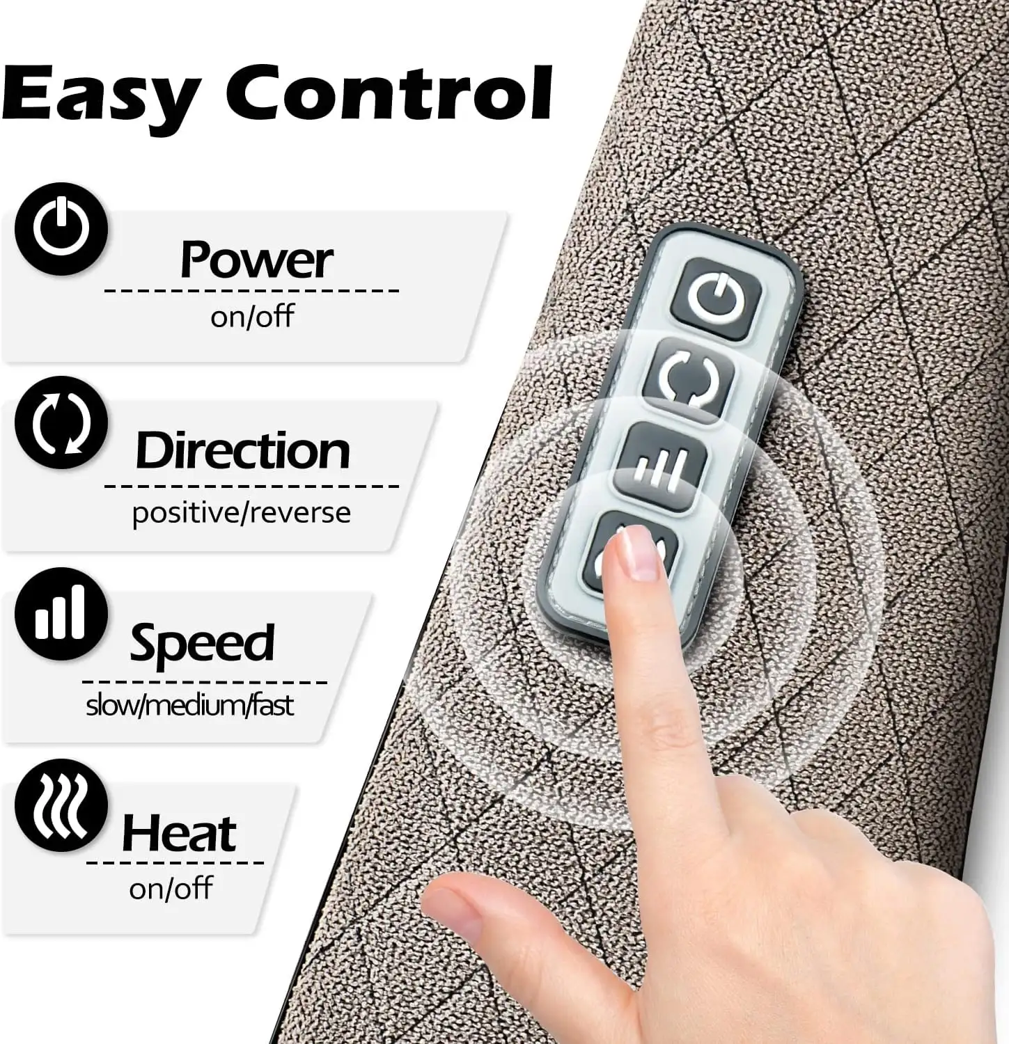Blue Elf Shiatsu Electric Neck Back Massager Pillow 3D Kneading with Heat For Shoulder - 81OgKNjO2lL._AC_SL1500_